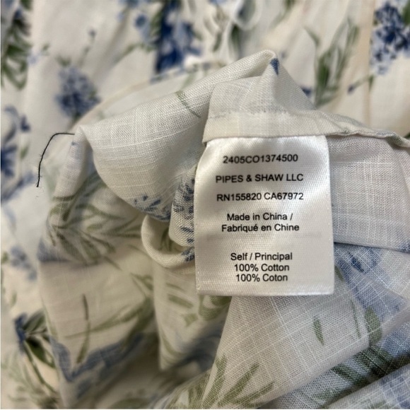 Veronica Beard Ashlynn Cotton Blouse in Off-White Multi Size 8 - Picture 11 of 12